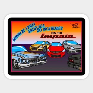 Parking Lot Shot Calla Impalas Sunset Sticker